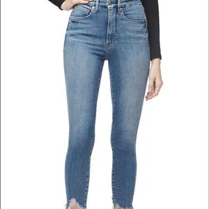 Good American Good Waist Chewed Hem Crop Jean 0/25
